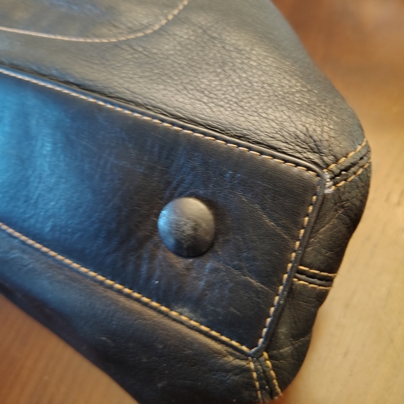 Lauren Conrad LC Black Leather Slouchy Soft Bag - Picture 14 of 14